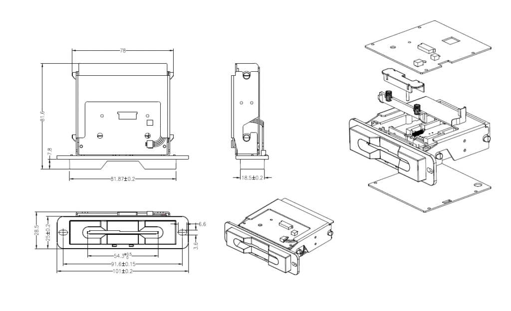 Manual Insertion Hybrid Card Reader Design